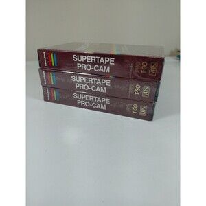 3x Radio Shack Supertape PRO HI-GRADE PHG T-30 VHS Video Cassette Tapes New